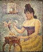 Georges Seurat Young Woman Powdering Herself oil painting